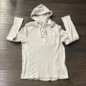 Calvin Klein Jeans Waffle Knit Hoodie T Shirt grey new Mens Size XL